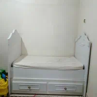 تخت 2طبقه کمجا+تشک+محافظ تشک
