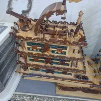 کشتی دست ساز چوبی|مجسمه، تندیس، ماکت|قم, آذر (نکویی)|دیوار