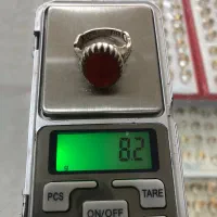 انگشتر نقره عقیق یمن خطی