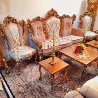 سرویس مبلمان استیل سلطنتی*تمام‌ چوب*