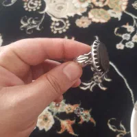 انگشتر نقره عقیق خط دار
