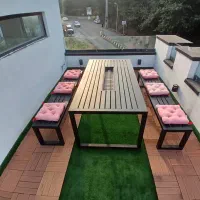 میز  آتشدان با نیمکت|صندلی و نیمکت|نوشهر, |دیوار