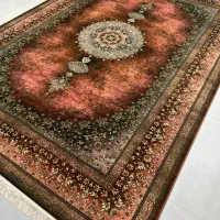 فرش شاه گل ریزنخ تار پود اکرولیک نقد اقساط۱۲،۹متری