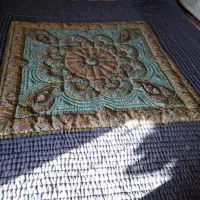 لحاف کرسی ۴در۴ دستدوز|رختخواب، بالش، پتو|اقبالیه, |دیوار