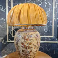 آباژور سفالی نقاشی زیر لعابی|چراغ خواب و آباژور|اصفهان, درب کوشک|دیوار