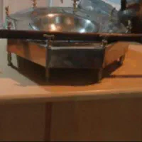 منقل ۸ ضلعی قدیمی بزرگ پایه هاش برنجی