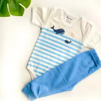 ست بادی(تیشرت )و شلوار طرح نهنگ