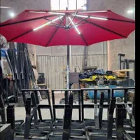 چتر چراغدار پایه وسط کفی آهنمدل0011 وزن