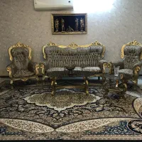 مبلمان استیل ۹نفره تشک دوبل بسیار تمیز