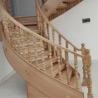 کابینت و کمد دیواری MDF و نرده پله چوبی