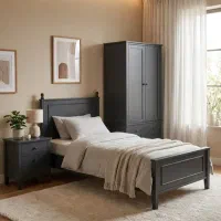 سرویس خواب نوجوان ترکیب چوب و ام دی اف رنگ شده