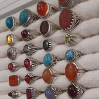 انگشترای نقره همگی عیار ۹۲۵ گرمی ۳۲۰ تومن|جواهرات|اردبیل, |دیوار