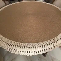 رومیزی کار دست کناف،مکرومه