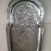 سینی برنجی نقش دار قدیمی|کلکسیون اشیاء عتیقه|قم, انسجام|دیوار