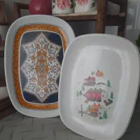 سینی ملامین.قندون.میوه خوری و شیرینی خوری گل دار|ظروف سرو و پذیرایی|مشهد, یاس|دیوار