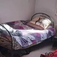 تخت یک نفره با کفی و بدون تشک