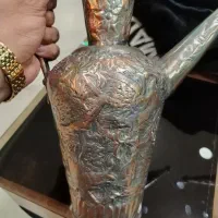 دو عدد آفتابه مسی قلمکاری شده|کلکسیون اشیاء عتیقه|شهرضا, |دیوار