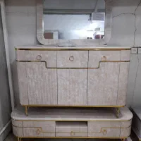 ست۲ تکه آینه کنسول و میز تی وی کد ۲۰۳* اثاث مارکت|بوفه، ویترین، کنسول|سیرجان, |دیوار