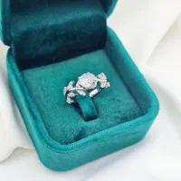 انگشتر جواهر تمام نقره مدل تکتاش و گندم خوش یمن|بدلیجات|تبریز, |دیوار