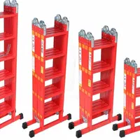 نردبان مفصلی دو تیکه چهار تیکه آلومینیومی