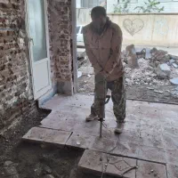 تخریب ساختمان قدیمی دیوار سقف آشپزخانه حمام اوپن