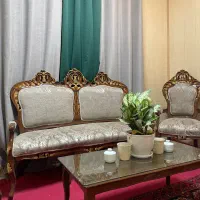 مبل استیل فرهی ۷ نفره مناسب جهیزیه|مبلمان خانگی و میز عسلی|تهران, چهارصد دستگاه|دیوار
