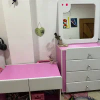 تخت و کمد دخترانه|تخت و سرویس خواب|شهرکرد, |دیوار