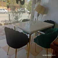 میز نهارخوری مدل صدفی پارچه خارجی دیاموند|میز و صندلی غذاخوری|کرمان, |دیوار