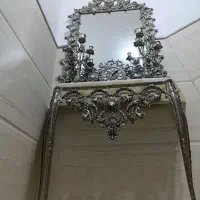 اینه شمعدان برنز لوستر آبکاری|آینه|قم, علی آباد سعدگان|دیوار