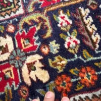 فرش دستبافت نو قبای آذرشهر ریز بافت لاکی سرمه ای|فرش|ارومیه, |دیوار