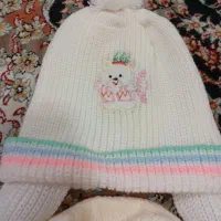 سرهمی مخمل نوزادی همراه کلاه بافت|کفش و لباس بچه|رشت, شهرک صبا|دیوار