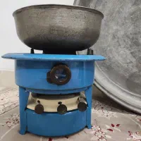 مجمع مسی سماورنفتی کاسه مسی قدیمی عتیقه چراغ لمپا|کلکسیون اشیاء عتیقه|خمینیشهر, |دیوار