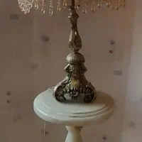 آباژور برنز با میز سنگی