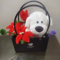 کادو روز مادرـباکس گل و عروسک