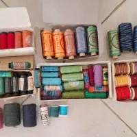 دوک نخ گلدوزی خیاطی ابریشمی نوار خرجکار لباس مجلسی