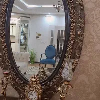 اینه و شمعدان شیک و بزرگ