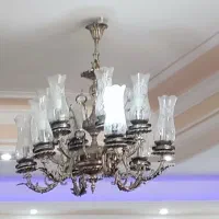 لوستر برنزی قدیمی 12شاخه