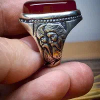 انگشتر عقیق سرخ ناب