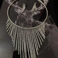 گردنبند فول نگین ریسه ای|بدلیجات|مشهد, توس (بلوار توس)|دیوار