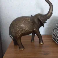 فیل برنزی قلم کاری