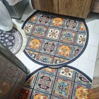 قالیچه گرد طرح دار