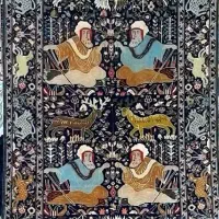 فرش آنتیک|فرش|کاشان, زیدی|دیوار