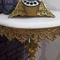 میز تلفن برنز به همراه تلفن برنز|میز تلفن|زنجان, |دیوار