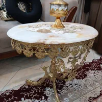 1عدد میز جلو مبلی برنز با سنگ مرمر و 2عدد عسلی|مبلمان خانگی و میز عسلی|ری, دولت‌آباد|دیوار