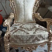 مبل سلطنتی 9نفره چوب راش و گردو 15ماهه