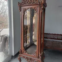 بوفه ویترین منبتی تمام چوب