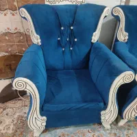 مبل7 نفره سالم باعسلی  ابی لاجوردی  سالم