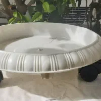 زیرگلدونی چرخدار و گلدان سرامیکی بن سای