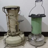 دوعددبخاری نفتی مخزن برنجی قدیمی و سالم و درحد