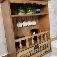 شلف چوبی|کتابخانه، شلف، قفسههای دیواری|رشت, لاکان شهر|دیوار